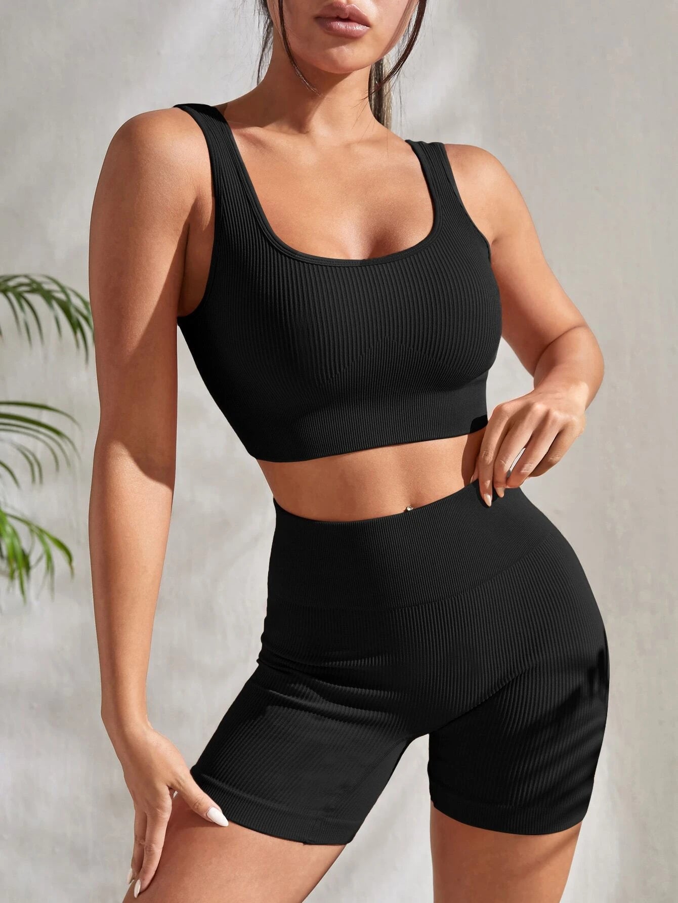 Abigail Ribbed Knit Sports Set AECH ACTIVE