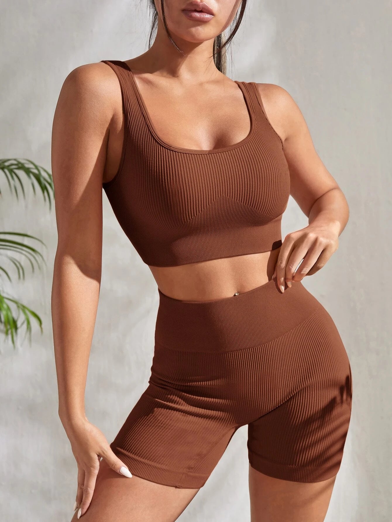 Abigail Ribbed Knit Sports Set AECH ACTIVE