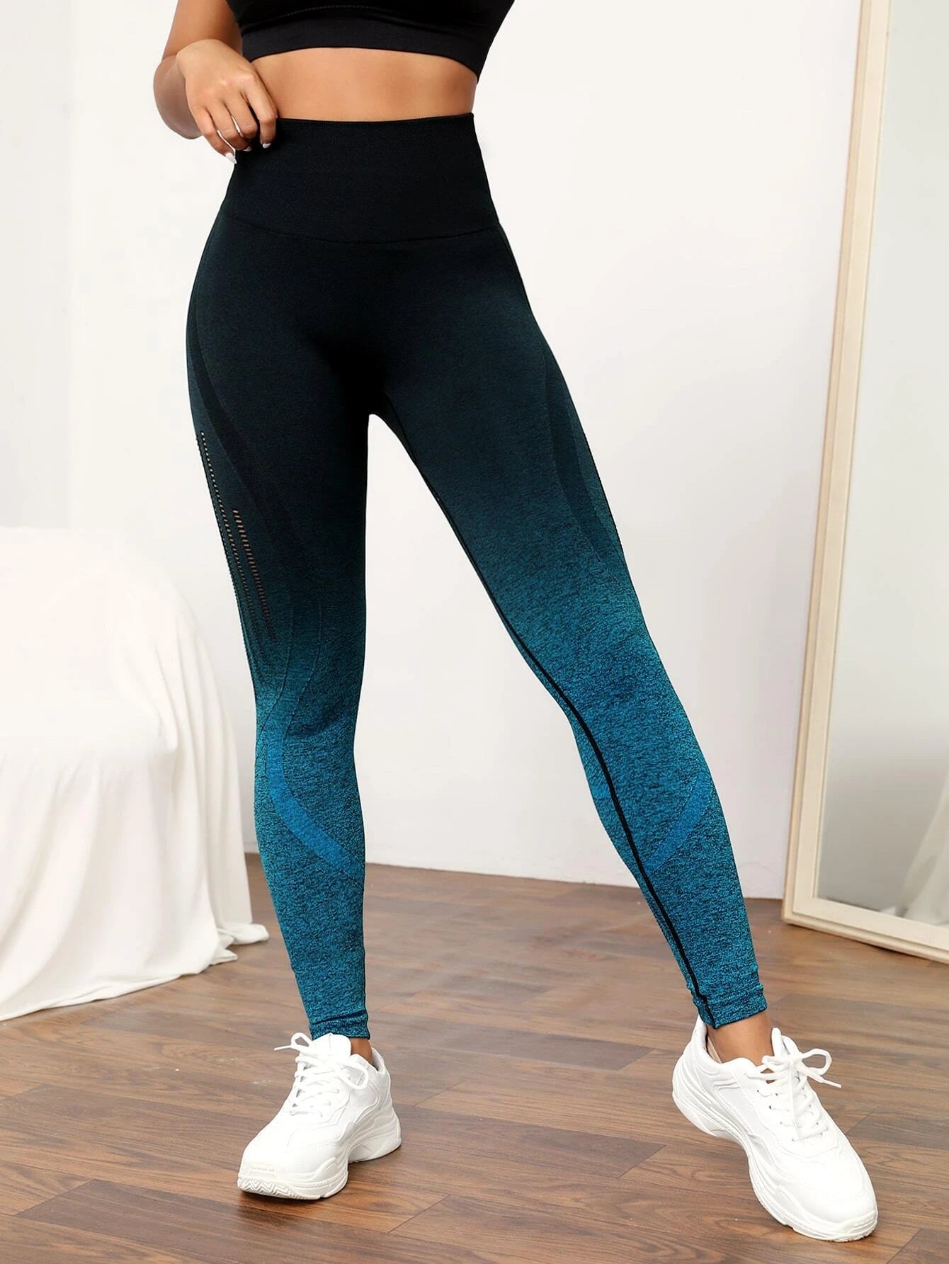 Mariam Ombre Hollow Out Leggings AECH ACTIVE