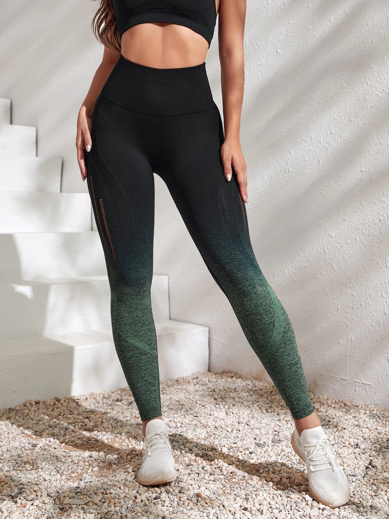 Mariam Ombre Hollow Out Leggings – AECH ACTIVE