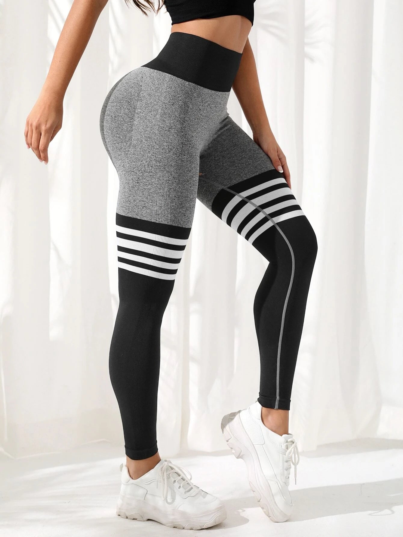 Striped Yoga Pants Women's Maternity Leggings over The Belly Pregnancy  Active Workout Yoga Tights Pants Yoga Leggings Ladies Running Waist Fitness