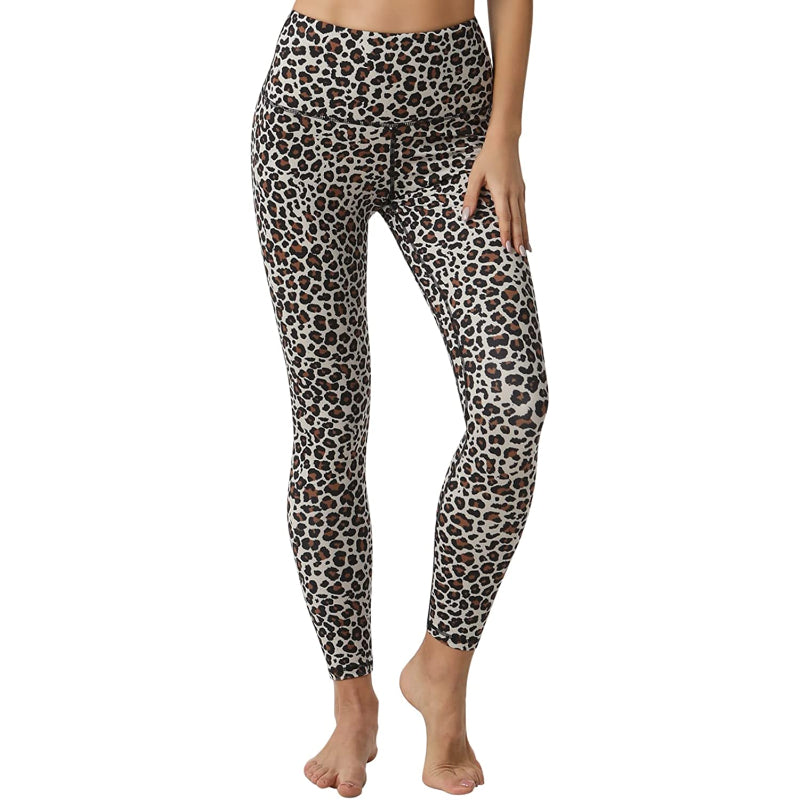 Rosy Brown Harper Leopard Print Yoga Pants