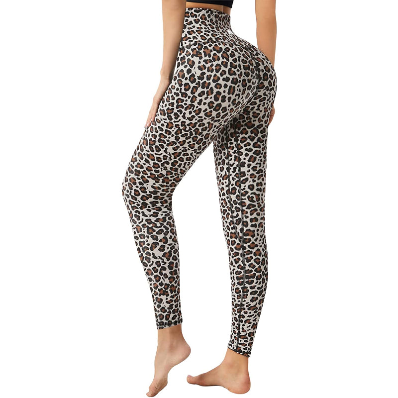 Tan Harper Leopard Print Yoga Pants