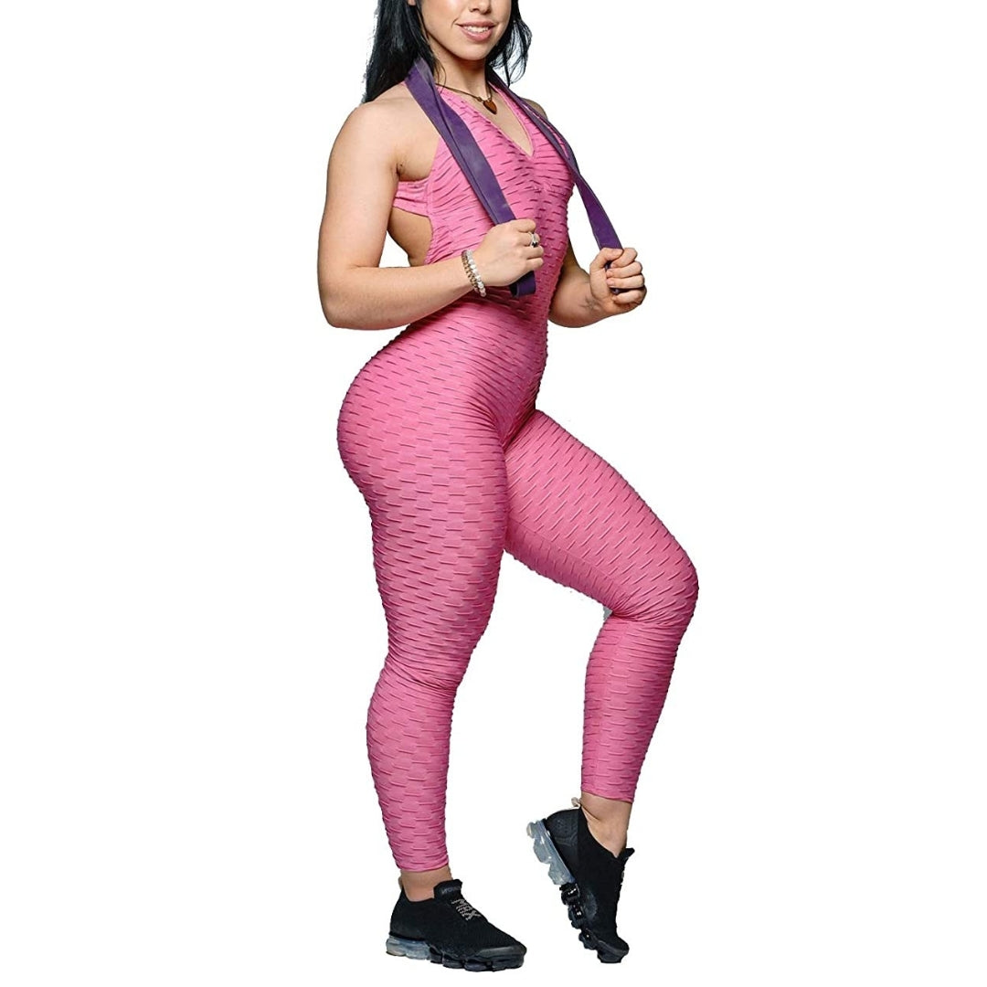 Pale Violet Red Sayana High Waist Anti Cellulite Jumpsuits