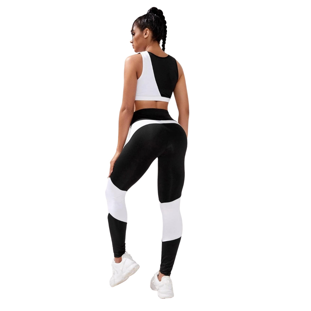Black Lucy Two Tone Workout Set