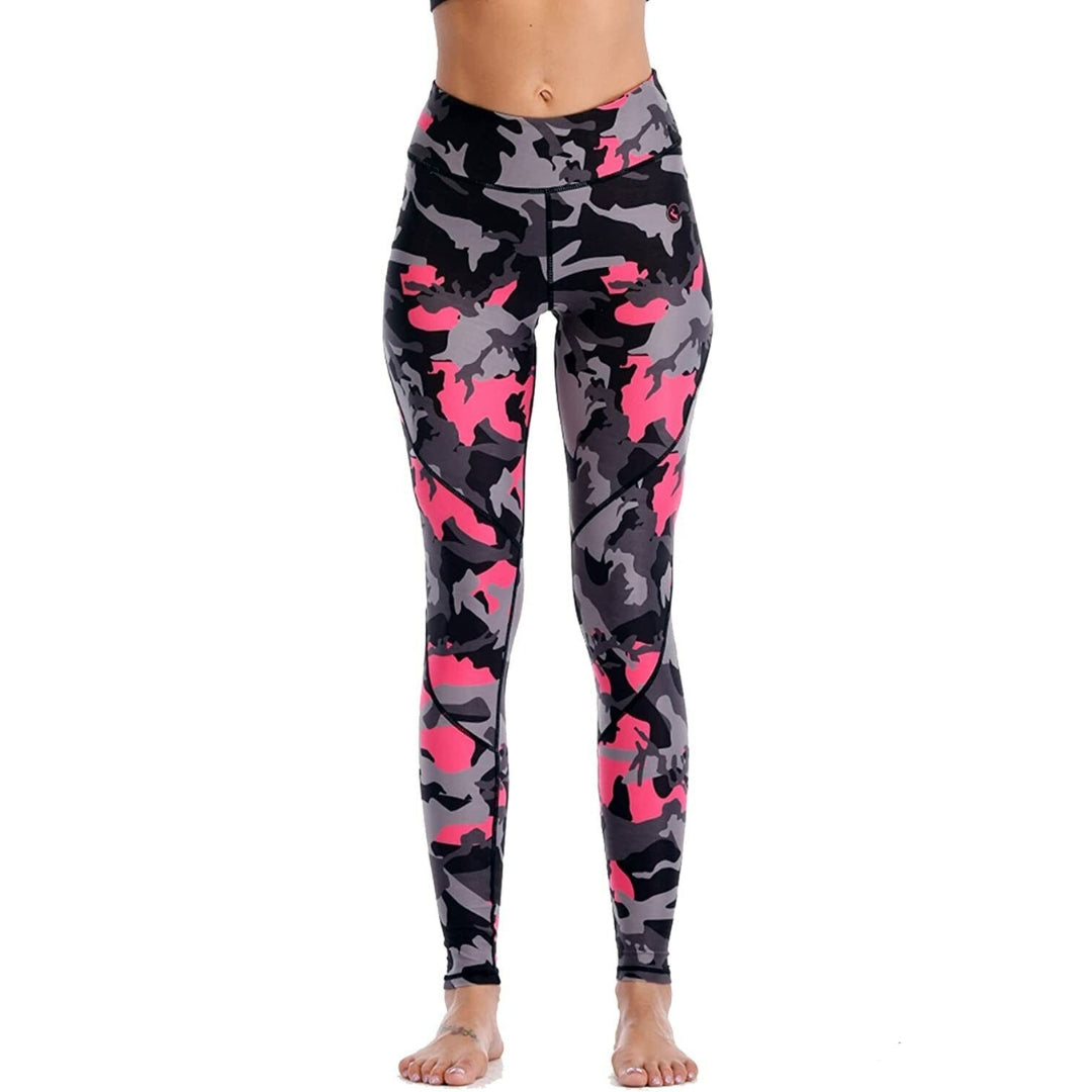 Dark Slate Gray Andi Pink Camo Yoga Pants