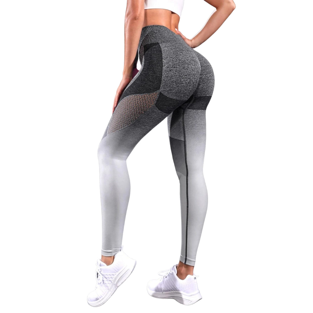 Gray Mila Ombre Hollow Out Leggings