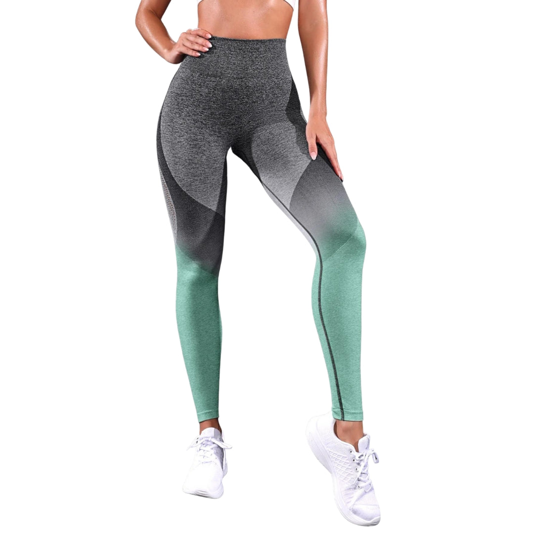 Dim Gray Mila Ombre Hollow Out Leggings
