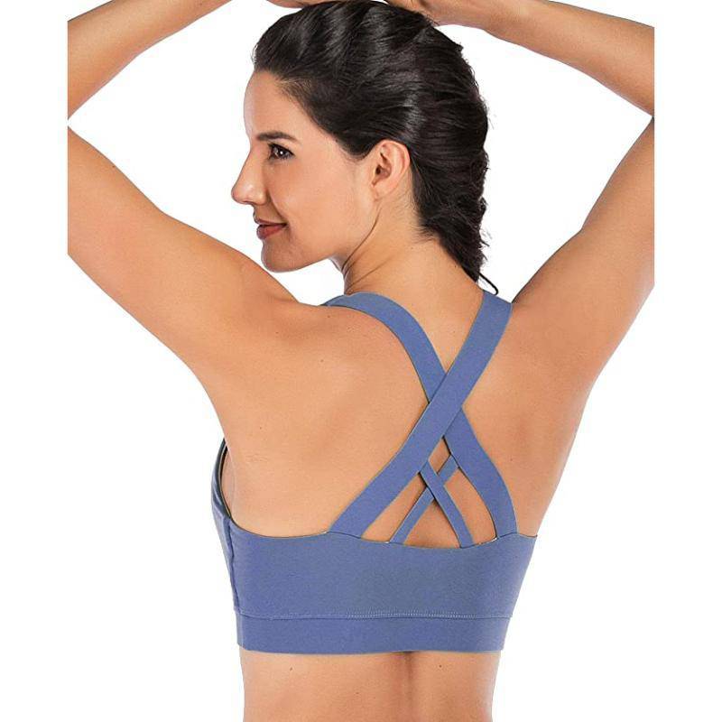  Padded Strappy Sports Bras for Women, Criss Cross Back