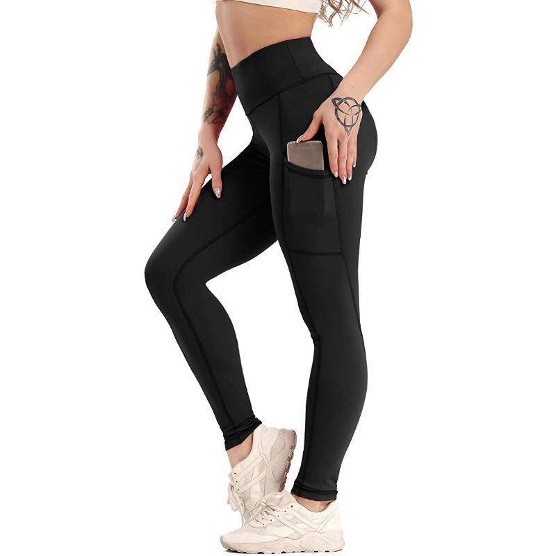 Buy Ruched Yoga Pant with Pockets Scrunch Butt Lift High Waisted Sexy  Leggings, Wine Red, Medium at Amazon.in